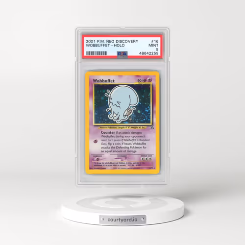 2001 Pokémon Neo Discovery #16 Wobbuffet - Holo (PSA 9 MINT)