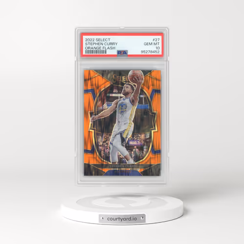 2022 Panini Select #27 Stephen Curry - Orange Flash (PSA 10 GEM MINT)