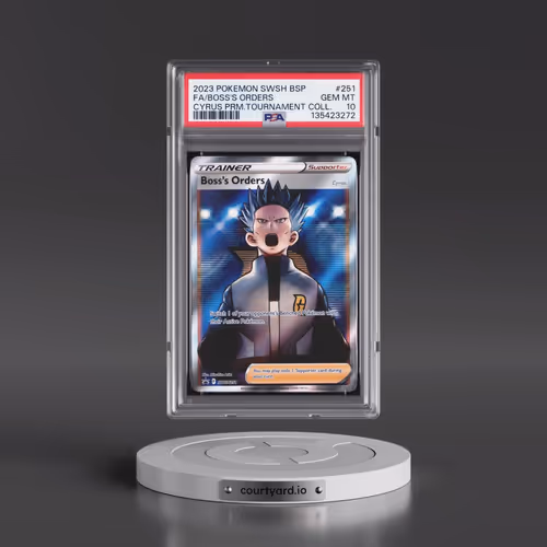 2023 Pokémon Swsh Black Star Promo #251 Boss's Orders - Full Art Cyrus Premium Tournament Collection