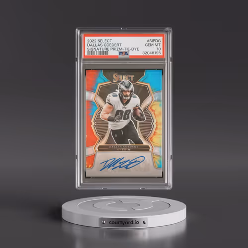 2022 Panini Select Signature Prizm #SIPDG Dallas Goedert - Tie-Dye (PSA 10 GEM MINT)