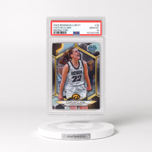 2023 Bowman University Best #30 Caitlin Clark - Refractor (PSA 10 GEM MINT)