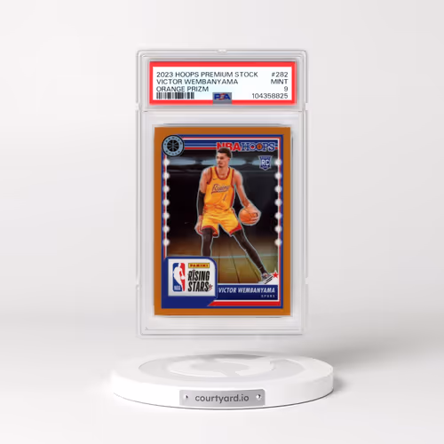2023 Panini Hoops Premium Stock #282 Victor Wembanyama - Orange Prizm (PSA 9 MINT)
