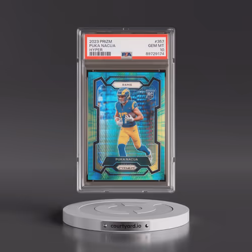 2023 Panini Prizm #357 Puka Nacua - Hyper Prizm (PSA 10 GEM MINT)