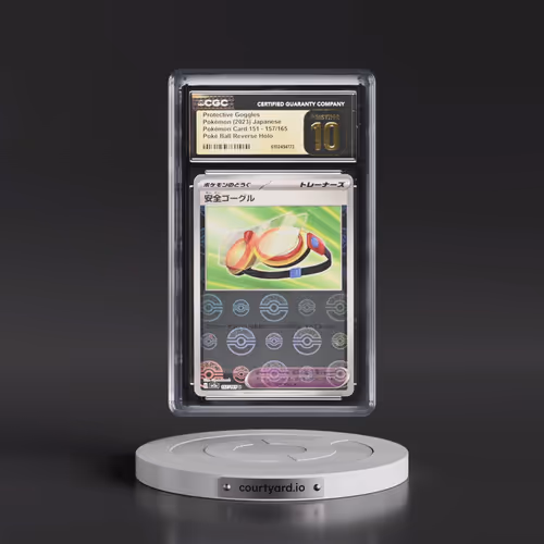 2023 Pokémon Card 151 #157/165 Protective Goggles - Reverse Holo Poké Ball (CGC 10 PRISTINE)