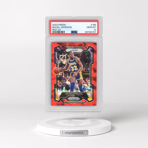 2023 Panini Prizm #185 Magic Johnson - Red Ice (PSA 10 GEM MINT)