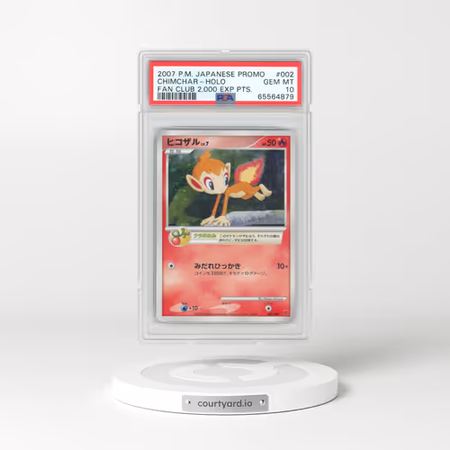 2007 Pokémon Promo #002 Chimchar - Holo Fan Club 2,000 Exp Pts. (PSA 10 GEM MINT)