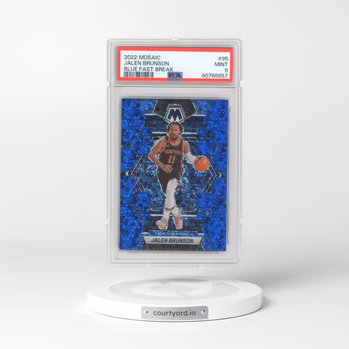 2022 Panini Mosaic #95 Jalen Brunson - Blue Fast Break (PSA 9 MINT)