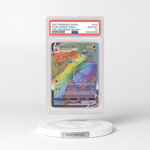 2021 Chilling Reign #200 Blaziken VMAX - Rainbow Holo (PSA 10 GEM MINT)