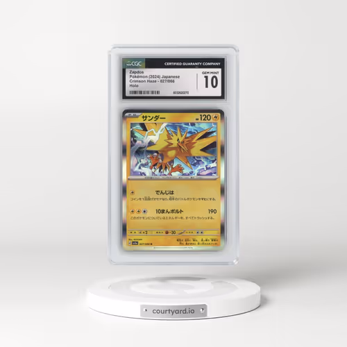 2024 Crimson Haze #027/066 Zapdos - Holo (CGC 10 GEM MINT)