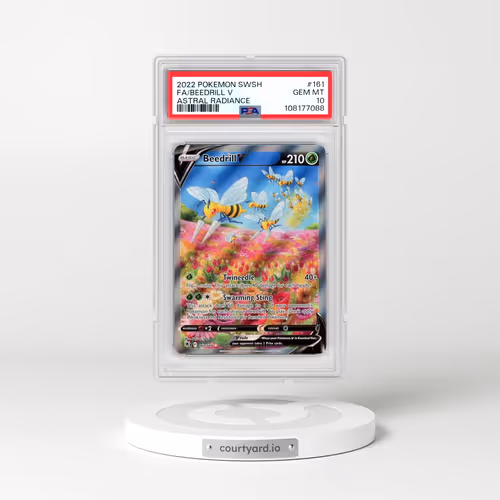2022 Pokémon Sword & Shield Astral Radiance #161 Beedrill V - Holo Full Art (PSA 10 GEM MINT)