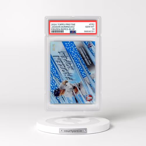 2024 Topps Pristine Frozen Ropes #FR2 Jasson Dominguez - Blue (PSA 10 GEM MINT)