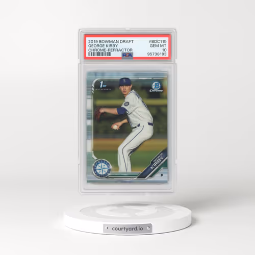 2019 Bowman Draft #BDC115 George Kirby - Chrome-Refractor (PSA 10 GEM MINT)