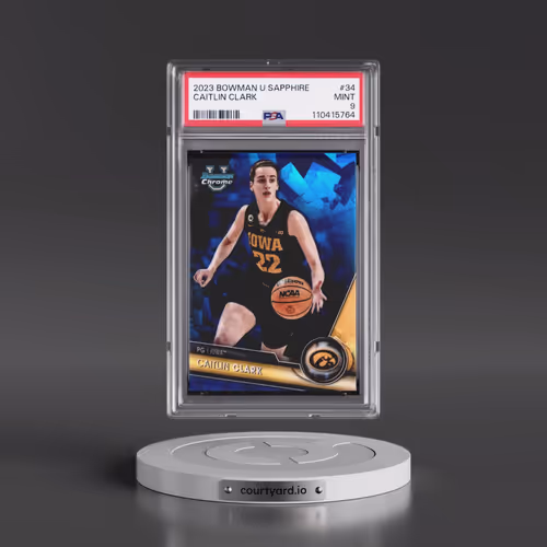 2023 Bowman University Chrome Sapphire #34 Caitlin Clark (PSA 9 MINT)