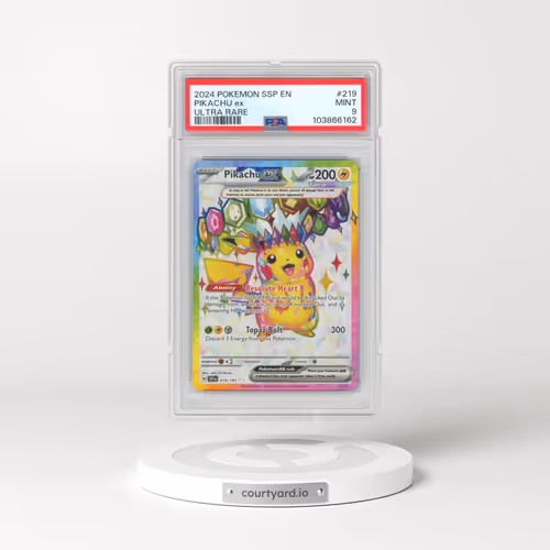 2024 Pokémon Ssp EN-Surging Sparks #219 Pikachu EX - Holo Ultra Rare (PSA 9 MINT)