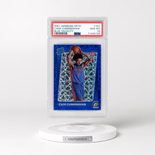 2021 Panini Donruss Optic #161 Cade Cunningham - Blue Velocity (PSA 10 GEM MINT)