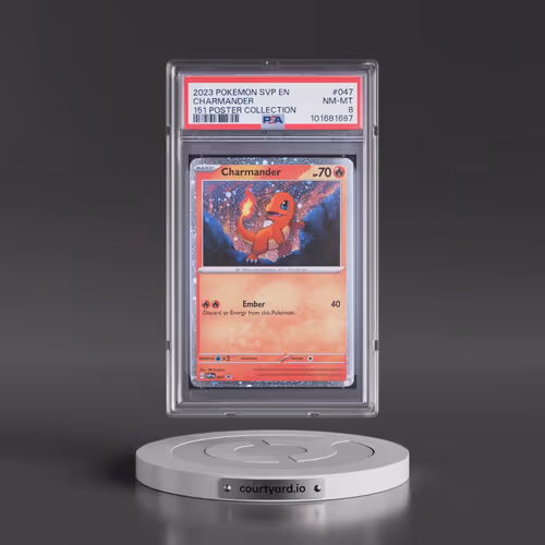 2023 Pokémon Svp EN-SV Black Star Promo #047 Charmander - 151 Poster Collection (PSA 8 NM-MT)