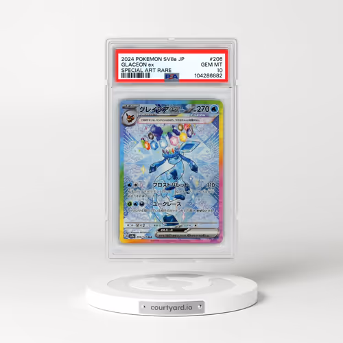 2024 Pokémon Sv8a-Terastal Fest EX #206 Glaceon EX - Holo Special Art Rare (PSA 10 GEM MINT)