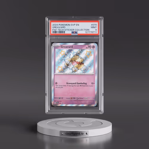2024 Pokémon Svp EN-SV Black Star Promo #070 Greavard - Paldean Fates Tech Sticker Collection (PSA 9