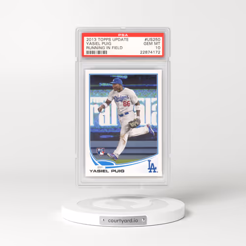 2013 Topps Update #US250 Yasiel Puig - Running in Field (PSA 10 GEM MINT)