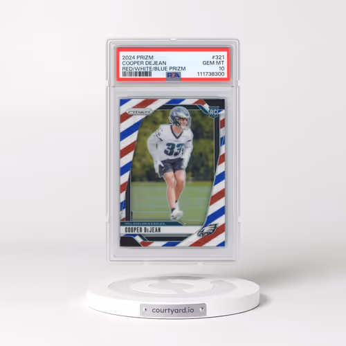 2024 Panini Prizm #321 Cooper Dejean - Red/White/Blue Prizm (PSA 10 GEM MINT)