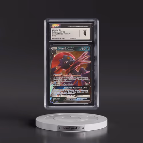 2019 Unified Minds #132/236 Weavile GX - Holo (CGC 9 MINT)