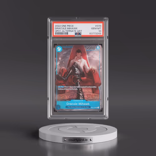 2022 One Piece OP01-Romance Dawn #070 Dracule Mihawk - Alternate Art (PSA 10 GEM MINT)