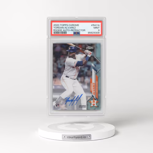 2020 Topps Chrome Rookie Autographs #RAYA Yordan Alvarez - Refractor (PSA 9 MINT)