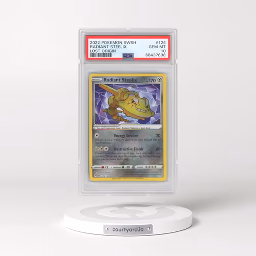 2022 Pokémon Sword & Shield Lost Origin #124 Radiant Steelix - Holo (PSA 10 GEM MINT)