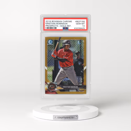 2018 Bowman Chrome Prospects #BCP186 Kristian Robinson - Gold Refractor (PSA 10 GEM MINT)