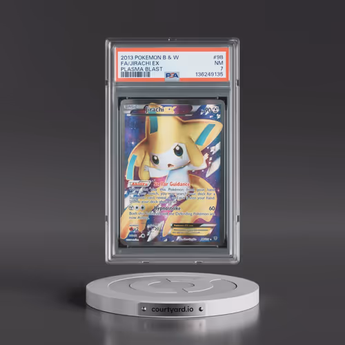 2013 Pokémon Black & White Plasma Blast #98 Jirachi EX - Holo Full Art (PSA 7 NM)
