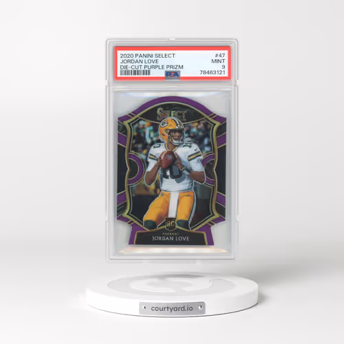 2020 Panini Select #47 Jordan Love - Die-Cut Purple Prizm (PSA 9 MINT)