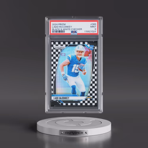 2024 Panini Prizm #365 Ladd McConkey - Black & White Checker (PSA 9 MINT)