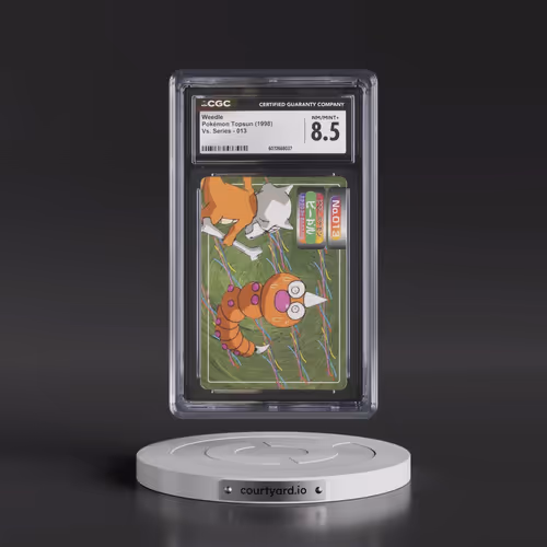 1997 (Two Pokémon) Vs. Series #013 Weedle - (ã??ã??ã??)"Top" Logo on Back of Card (CGC 8.5 NM-MT+)