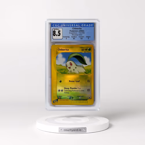 2002 Expedition #100/165 Chikorita - Reverse Holo (CGC 8.5 NM-MT+)