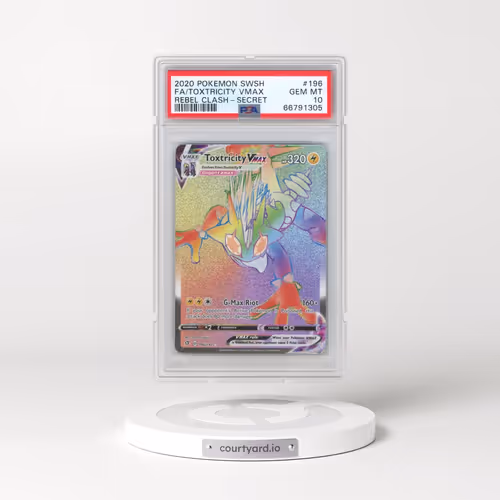 2020 Pokémon Sword & Shield Rebel Clash #196 Toxtricity Vmax - Full Art Secret (PSA 10 GEM MINT)