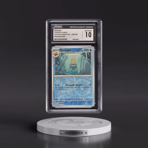 2023 Scarlet & Violet 151 - MEW EN #138/165 Omanyte - Reverse Holo (CGC 10 GEM MINT)