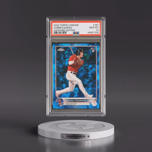 2022 Topps Chrome Sapphire Edition #187 Jarren Duran (PSA 10 GEM MINT)