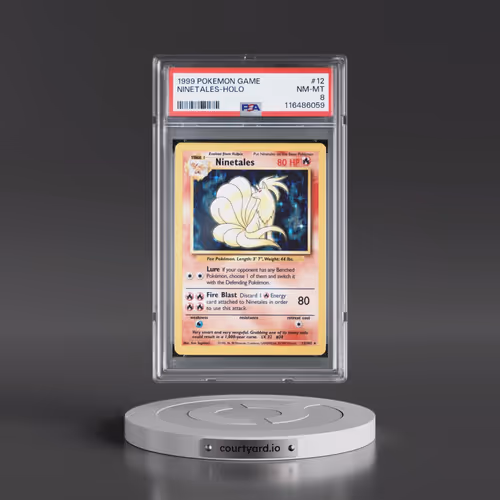 1999 Pokémon Game #12 Ninetales - Holo (PSA 8 NM-MT)