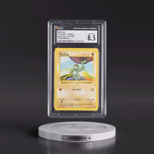 1999 Base Set #52/102 Machop - Shadowless Shadowless (CGC 8.5 NM-MT+)