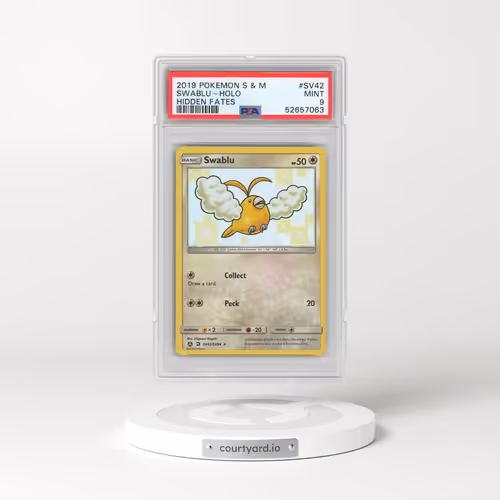 2019 Pokémon Sun & Moon Hidden Fates #SV42 Swablu - Holo (PSA 9 MINT)