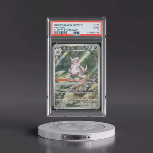 2023 Pokémon Mew EN-151 #174 Nidoking - Illustration Rare (PSA 9 MINT)