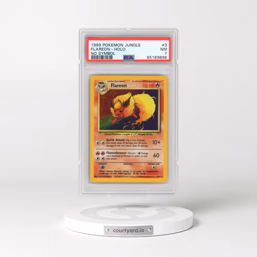 1999 Pokémon Jungle #3 Flareon - Holo No Symbol (PSA 7 NM)