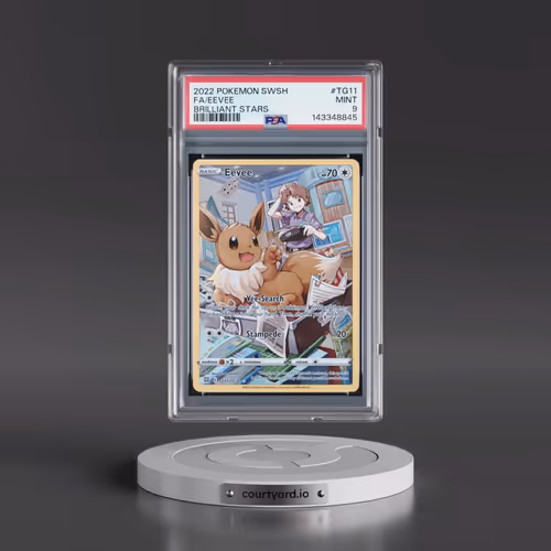 2022 Pokémon Sword & Shield Brilliant Stars #TG11 Eevee - Full Art (PSA 9 MINT)