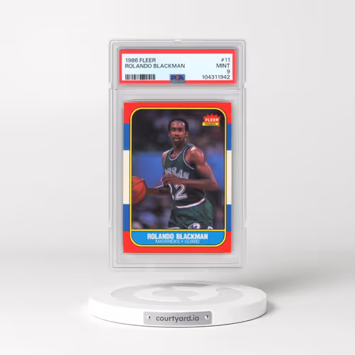 1986 Fleer #11 Rolando Blackman (PSA 9 MINT)