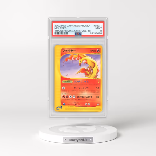 2002 Pokémon Promo Trainers Magazine #013/T Moltres - Vol. 18 (PSA 9 MINT)