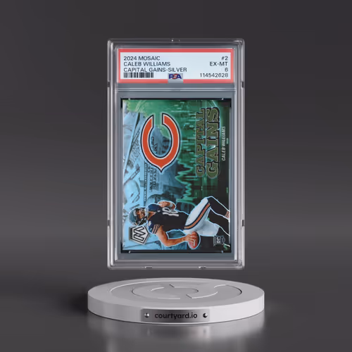 2024 Panini Mosaic Capital Gains #2 Caleb Williams - Silver (PSA 6 EX-MT)