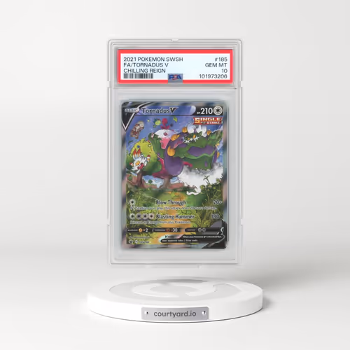 2021 Pokémon Sword & Shield Chilling Reign #185 Tornadus V - Holo Full Art (PSA 10 GEM MINT)