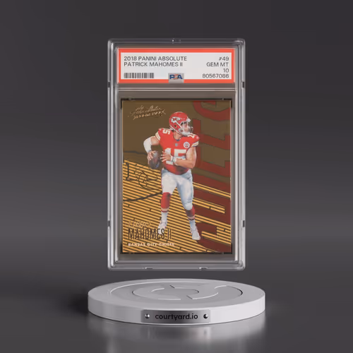 2018 Panini Absolute #49 Patrick Mahomes II (PSA 10 GEM MINT)