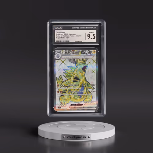 2023 Ruler of the Black Flame #122/108 Tyranitar ex - Super Rare Holo (CGC 9.5 MINT+)