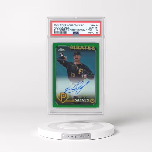 2024 Topps Chrome Update Chrome Baseball Update Series Autographs #RAPS Paul Skenes - Green Refracto